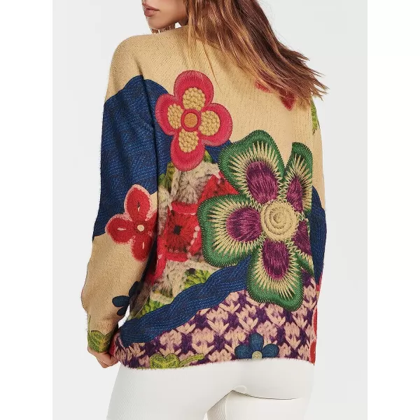 imageANRABESS Womens Boho Sweater Long Sleeve Crewneck Casual Loose Oversized Graphic Pullover Sweater TopGraphic 15