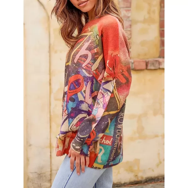imageANRABESS Womens Boho Sweater Long Sleeve Crewneck Casual Loose Oversized Graphic Pullover Sweater TopGraphic 17