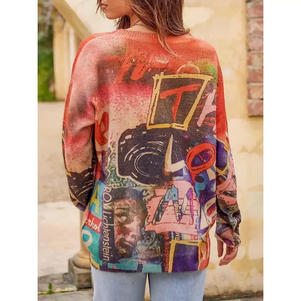 imageANRABESS Womens Boho Sweater Long Sleeve Crewneck Casual Loose Oversized Graphic Pullover Sweater TopGraphic 17
