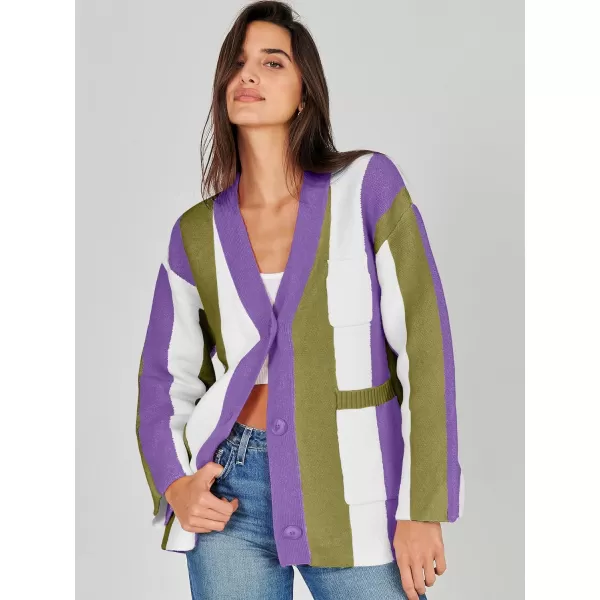 imageANRABESS Womens Cable Knit Long Sleeve Open Front Cardigan Sweaters Color Block Boho Striped Outwear CoatsANRABESS Womens Cable Knit Long Sleeve Open Front Cardigan Sweaters Color Block Boho Striped Outwear Coats