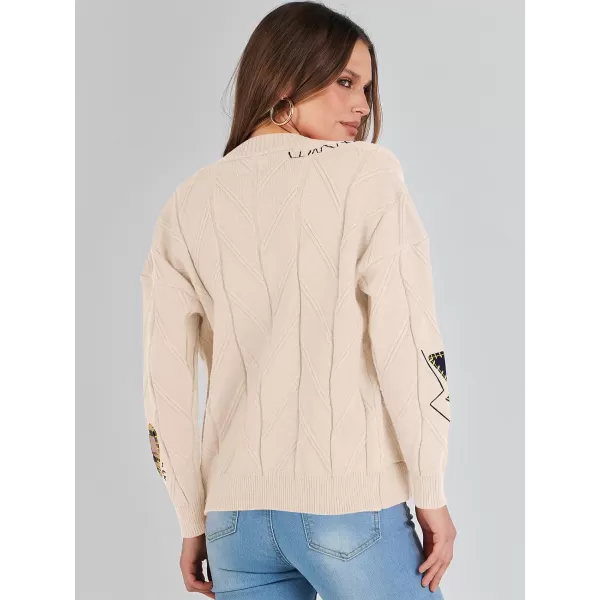 imageANRABESS Womens Cable Knit Long Sleeve Open Front Cardigan Sweaters Fashion Button Down Embroidery Outwear CoatsANRABESS Womens Cable Knit Long Sleeve Open Front Cardigan Sweaters Fashion Button Down Embroidery Outwear Coats