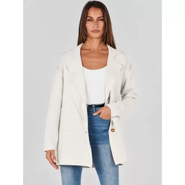 imageANRABESS Womens Cardigans Open Front Button Lapel Sweater Coat 2023 Winter Oversized Long Sleeve Knit Coatigan JacketWhite