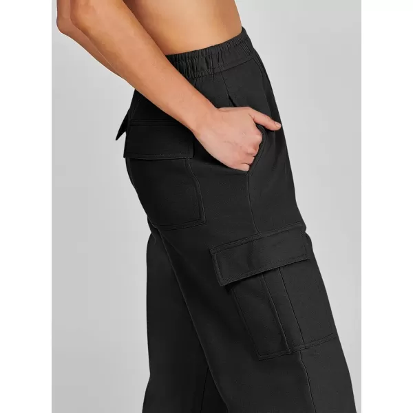 imageANRABESS Womens Cargo Sweatpants Casual Baggy Fleece High Waisted Athletic Lounge PantsBlack
