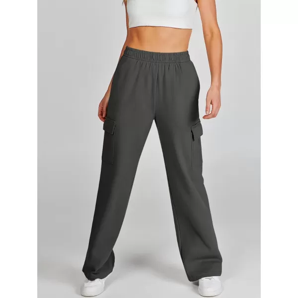 imageANRABESS Womens Cargo Sweatpants Casual Baggy Fleece High Waisted Athletic Lounge PantsGrey