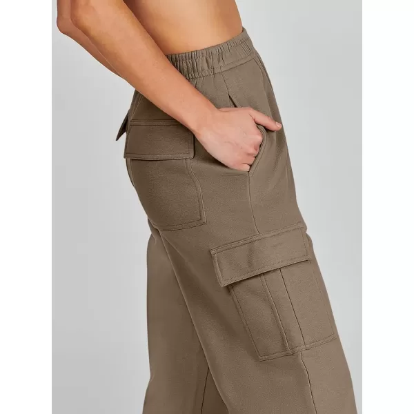 imageANRABESS Womens Cargo Sweatpants Casual Baggy Fleece High Waisted Athletic Lounge PantsKhkai