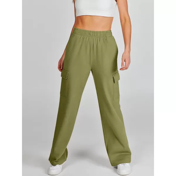 imageANRABESS Womens Cargo Sweatpants Casual Baggy Fleece High Waisted Athletic Lounge PantsPea