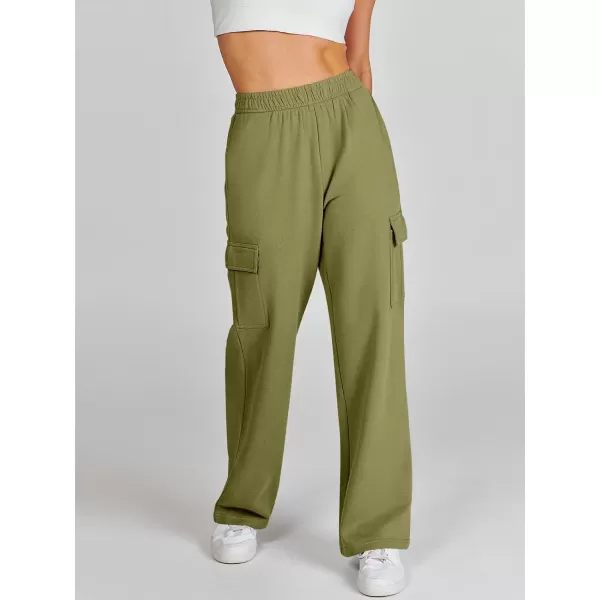 imageANRABESS Womens Cargo Sweatpants Casual Baggy Fleece High Waisted Athletic Lounge PantsPea