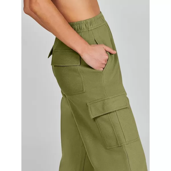 imageANRABESS Womens Cargo Sweatpants Casual Baggy Fleece High Waisted Athletic Lounge PantsPea