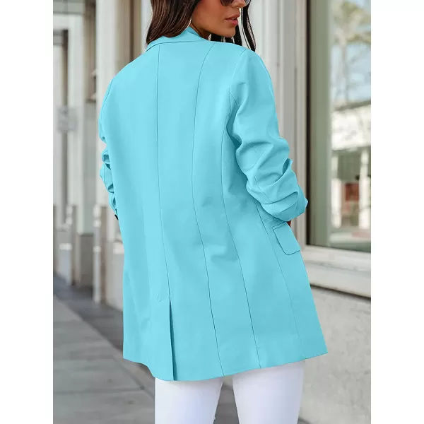 imageANRABESS Womens Casual Button Long Sleeve Lapel Open Front Pad Shoulder Office Blazer Jacket Work SuitBlue