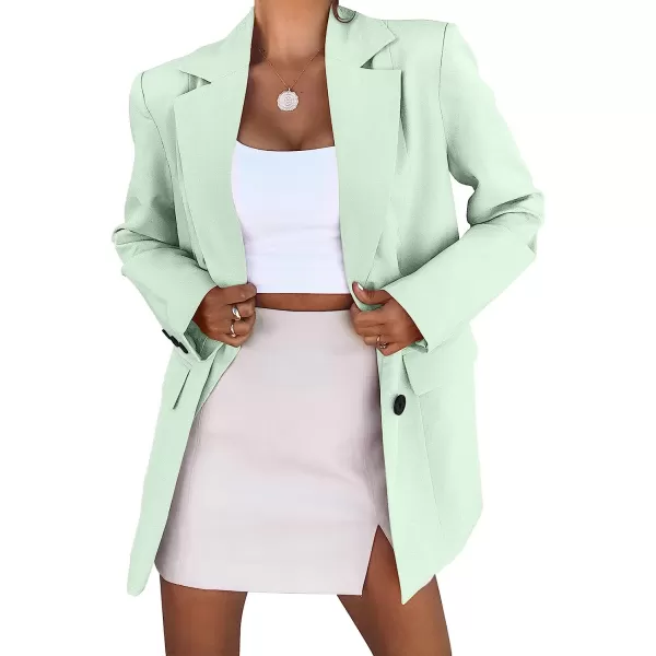 imageANRABESS Womens Casual Button Long Sleeve Lapel Open Front Pad Shoulder Office Blazer Jacket Work SuitSky Blue
