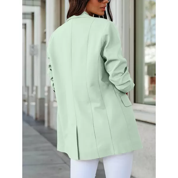 imageANRABESS Womens Casual Button Long Sleeve Lapel Open Front Pad Shoulder Office Blazer Jacket Work SuitSky Blue