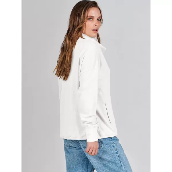 imageANRABESS Womens Casual Button Sweatshirts Oversized Hoodies 2023 Fall Winter Pullover Tops with PocketsWhite