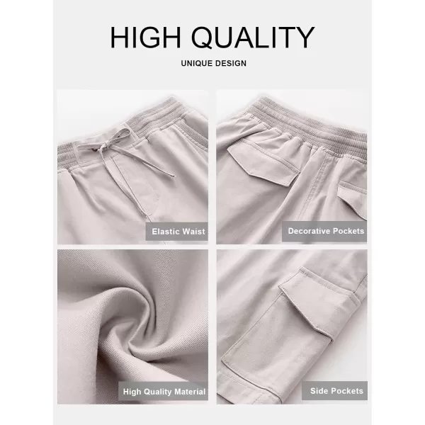 imageANRABESS Womens Casual Dressy High Waist Cotton Cargo Shorts 2024 Spring Fashion Hiking Outdoor Lounge Shorts 6 PocketsBeige