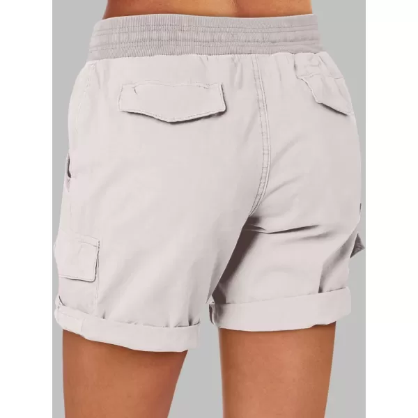 imageANRABESS Womens Casual Dressy High Waist Cotton Cargo Shorts 2024 Spring Fashion Hiking Outdoor Lounge Shorts 6 PocketsBeige