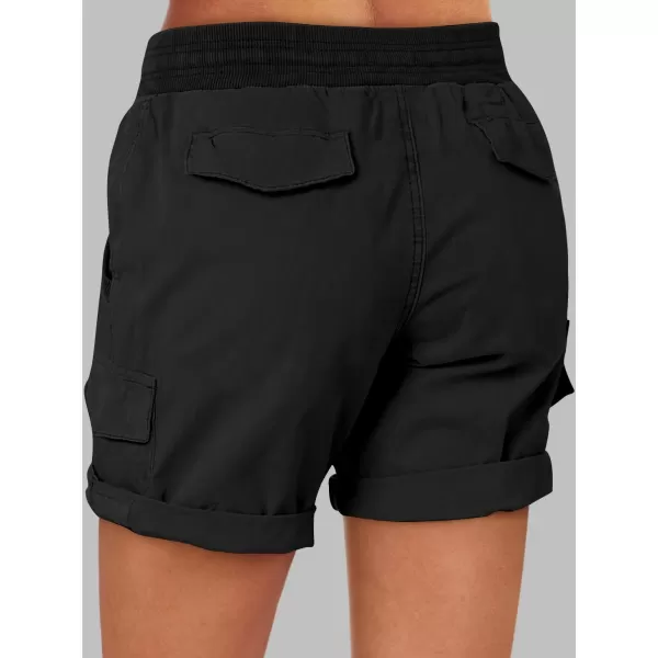 imageANRABESS Womens Casual Dressy High Waist Cotton Cargo Shorts 2024 Spring Fashion Hiking Outdoor Lounge Shorts 6 PocketsBlack