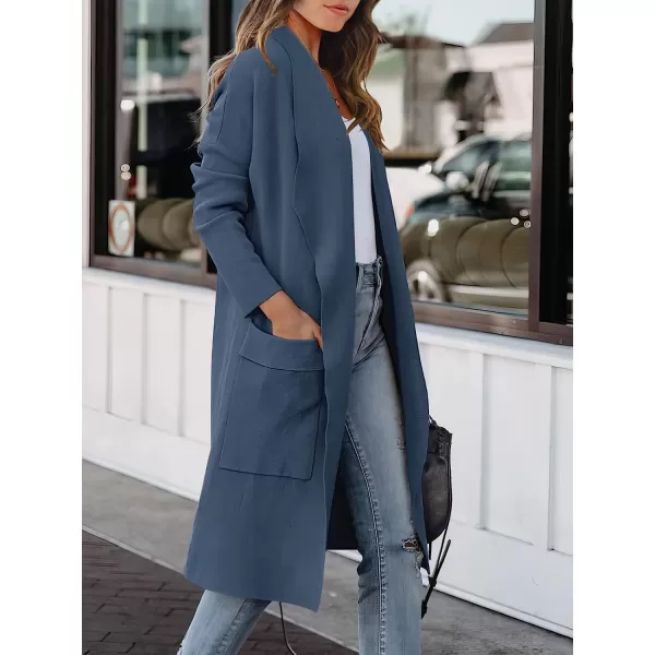 imageANRABESS Womens Casual Long Sleeve Draped Open Front Knit Pockets Long Cardigan Jackets SweaterDeep Blue