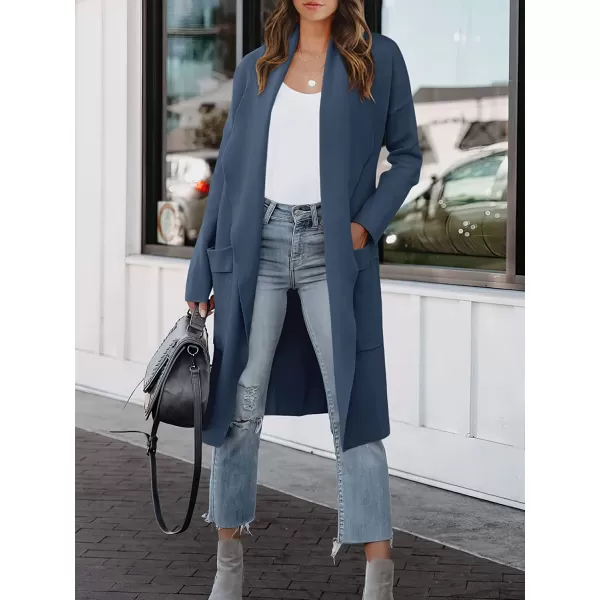 imageANRABESS Womens Casual Long Sleeve Draped Open Front Knit Pockets Long Cardigan Jackets SweaterDeep Blue