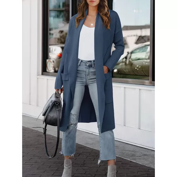 imageANRABESS Womens Casual Long Sleeve Draped Open Front Knit Pockets Long Cardigan Jackets SweaterDeep Blue