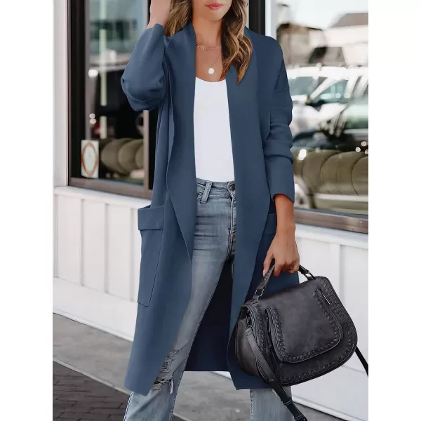 imageANRABESS Womens Casual Long Sleeve Draped Open Front Knit Pockets Long Cardigan Jackets SweaterDeep Blue