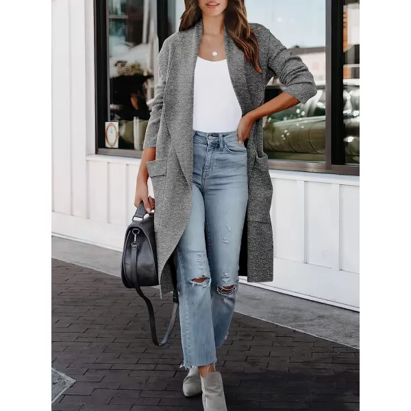 imageANRABESS Womens Casual Long Sleeve Draped Open Front Knit Pockets Long Cardigan Jackets SweaterGray