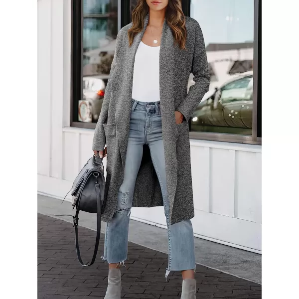 imageANRABESS Womens Casual Long Sleeve Draped Open Front Knit Pockets Long Cardigan Jackets SweaterGray