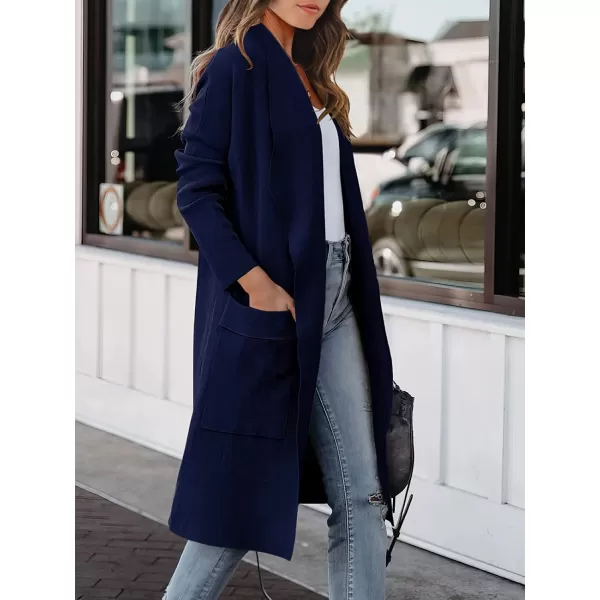 imageANRABESS Womens Casual Long Sleeve Draped Open Front Knit Pockets Long Cardigan Jackets SweaterNavy Blue