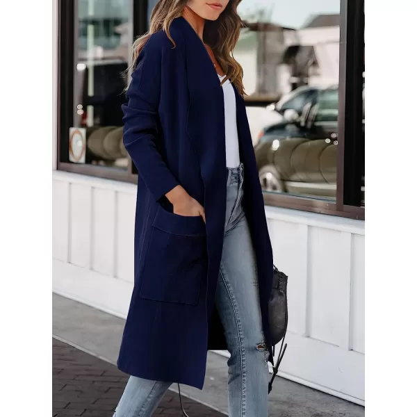imageANRABESS Womens Casual Long Sleeve Draped Open Front Knit Pockets Long Cardigan Jackets SweaterNavy Blue