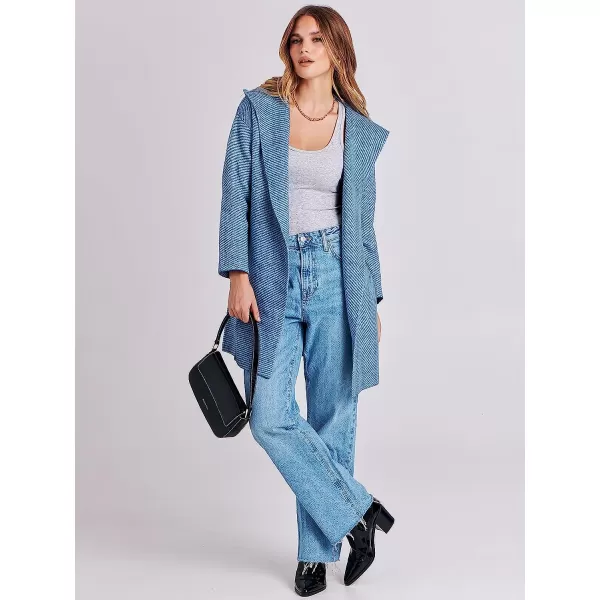 imageANRABESS Womens Casual Long Sleeve Open Front Hooded Cardigan Sweater Oversized Striped Knitted Pockets Jacket CoatsBlue