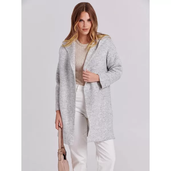 imageANRABESS Womens Casual Long Sleeve Open Front Hooded Cardigan Sweater Oversized Striped Knitted Pockets Jacket CoatsGraywhite