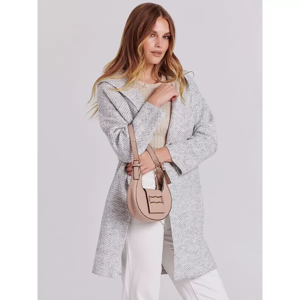 imageANRABESS Womens Casual Long Sleeve Open Front Hooded Cardigan Sweater Oversized Striped Knitted Pockets Jacket CoatsGraywhite