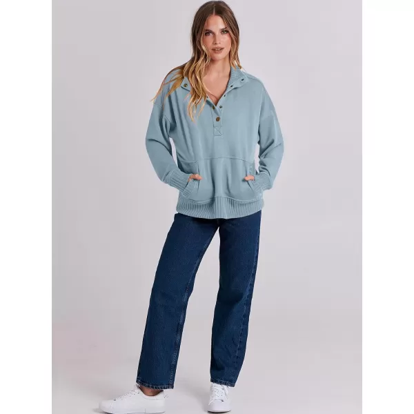 imageANRABESS Womens Casual Long Sleeve Sweatshirt Button Up V Neck Loose Henley Pullover Tops with PocketsDeep Blue
