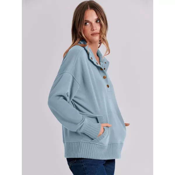 imageANRABESS Womens Casual Long Sleeve Sweatshirt Button Up V Neck Loose Henley Pullover Tops with PocketsDeep Blue