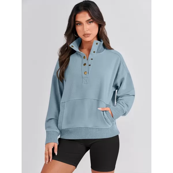 imageANRABESS Womens Casual Long Sleeve Sweatshirt Button Up V Neck Loose Henley Pullover Tops with PocketsDeep Blue