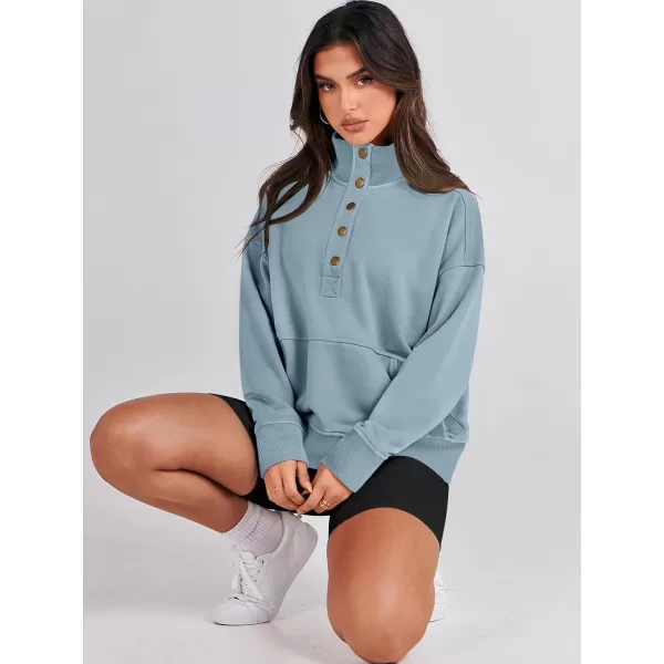 imageANRABESS Womens Casual Long Sleeve Sweatshirt Button Up V Neck Loose Henley Pullover Tops with PocketsDeep Blue