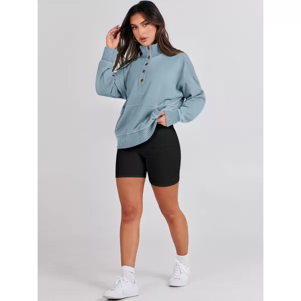 imageANRABESS Womens Casual Long Sleeve Sweatshirt Button Up V Neck Loose Henley Pullover Tops with PocketsDeep Blue