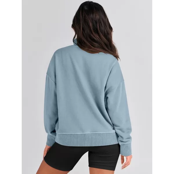 imageANRABESS Womens Casual Long Sleeve Sweatshirt Button Up V Neck Loose Henley Pullover Tops with PocketsDeep Blue
