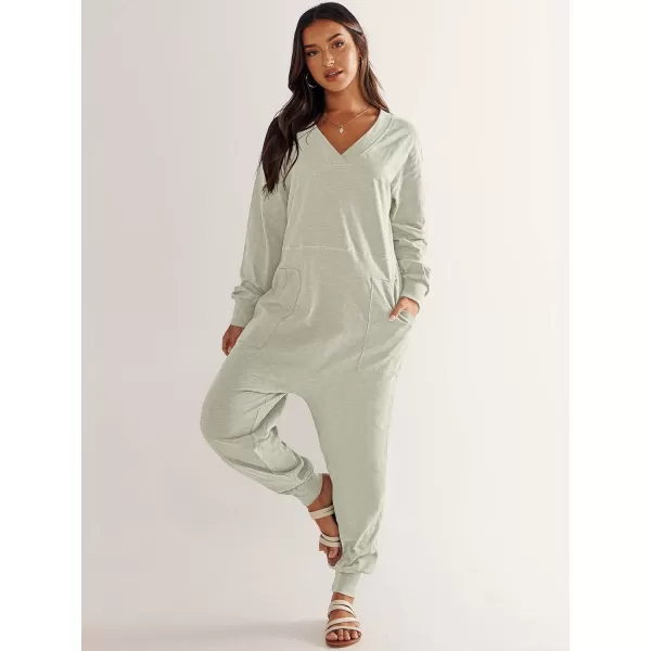 imageANRABESS Womens Casual Loose Jumpsuits Long Sleeve V Neck Oversized Rompers Baggy Overalls Lounge Pajamas Onesie JumperCyan
