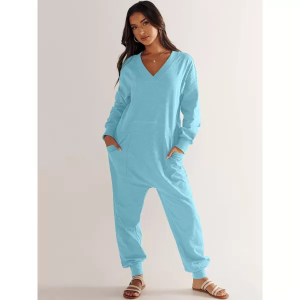 imageANRABESS Womens Casual Loose Jumpsuits Long Sleeve V Neck Oversized Rompers Baggy Overalls Lounge Pajamas Onesie JumperLake