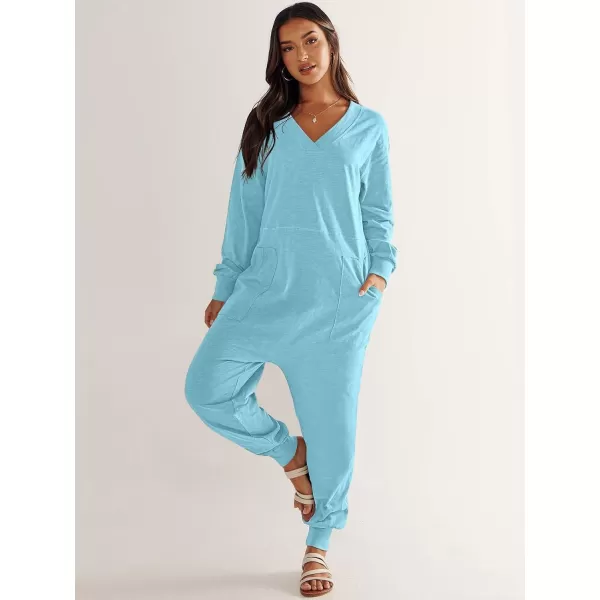 imageANRABESS Womens Casual Loose Jumpsuits Long Sleeve V Neck Oversized Rompers Baggy Overalls Lounge Pajamas Onesie JumperLake