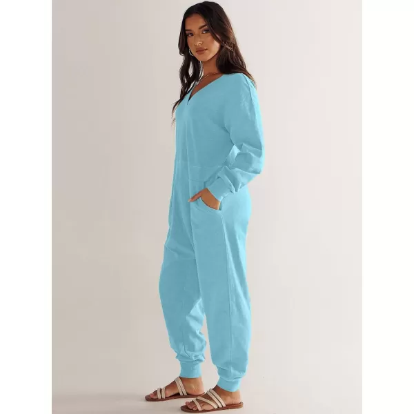 imageANRABESS Womens Casual Loose Jumpsuits Long Sleeve V Neck Oversized Rompers Baggy Overalls Lounge Pajamas Onesie JumperLake