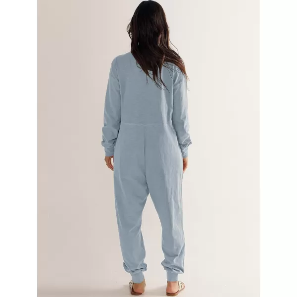 imageANRABESS Womens Casual Loose Jumpsuits Long Sleeve V Neck Rompers Baggy Overalls Lounge Pajamas Onesie Jumpers with PocketSky