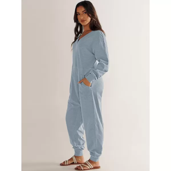 imageANRABESS Womens Casual Loose Jumpsuits Long Sleeve V Neck Rompers Baggy Overalls Lounge Pajamas Onesie Jumpers with PocketSky