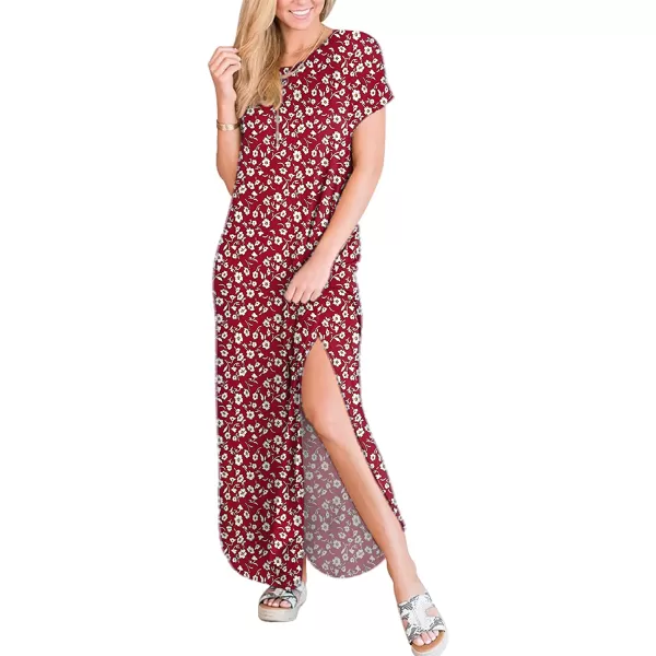imageANRABESS Womens Casual Loose Short Sleeve Long Dress Split Maxi Summer Beach Dress with PocketsFloral 05