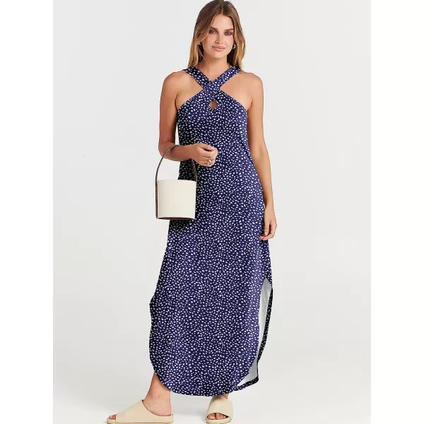 imageANRABESS Womens Casual Loose Sleeveless Beach Dress Criss Cross Slit Side Summer Maxi Sun DressesDot 01