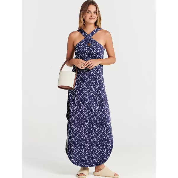 imageANRABESS Womens Casual Loose Sleeveless Beach Dress Criss Cross Slit Side Summer Maxi Sun DressesDot 01