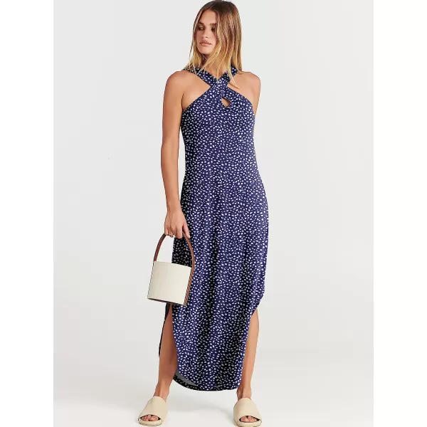 imageANRABESS Womens Casual Loose Sleeveless Beach Dress Criss Cross Slit Side Summer Maxi Sun DressesDot 01