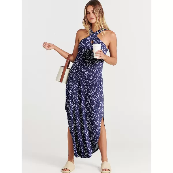 imageANRABESS Womens Casual Loose Sleeveless Beach Dress Criss Cross Slit Side Summer Maxi Sun DressesDot 01