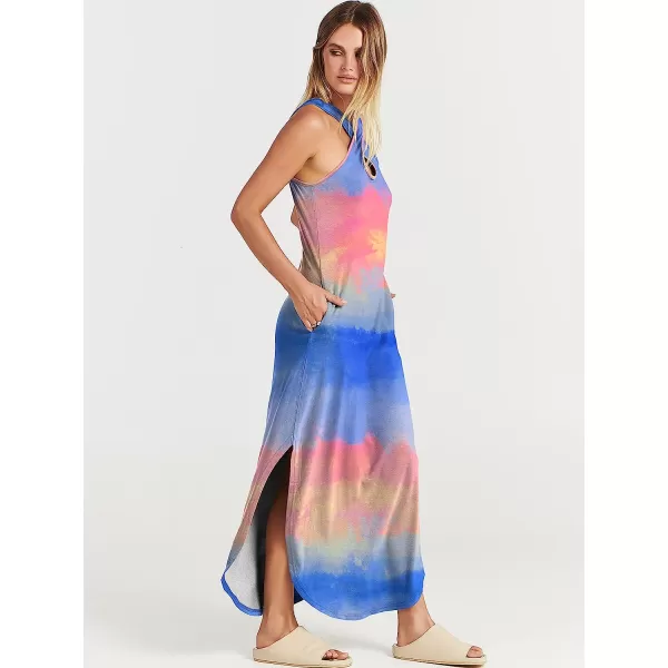 imageANRABESS Womens Casual Loose Sleeveless Beach Dress Criss Cross Slit Side Summer Maxi Sun DressesFloral 01