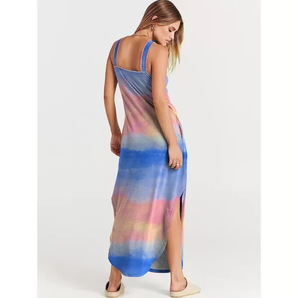 imageANRABESS Womens Casual Loose Sleeveless Beach Dress Criss Cross Slit Side Summer Maxi Sun DressesFloral 01