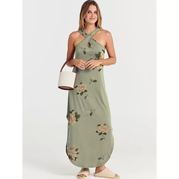 imageANRABESS Womens Casual Loose Sleeveless Beach Dress Criss Cross Slit Side Summer Maxi Sun DressesFloral 02